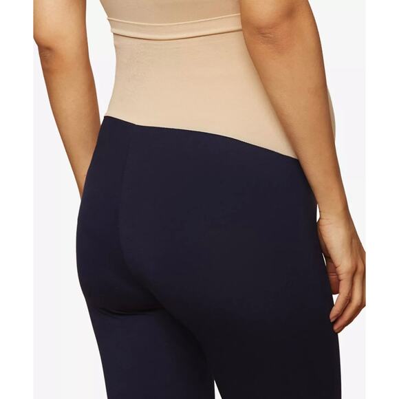 Motherhood Maternity Stretch Basic Layering Cropped Navy Legging Large - Picture 8 of 9